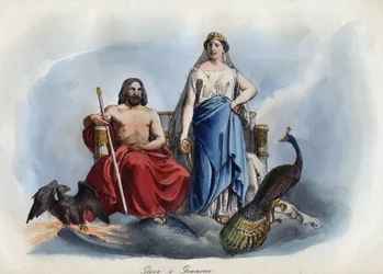 Jupiter et Junon - gravure tirée de « Usi e Costumi di Tutti i Popoli dell