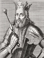 Roi Afonso IV du Portugal. Portrait.