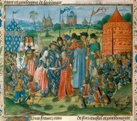 Le roi Charles VI (1368-1422) remet sa fille Isabelle de France (1389-1409) à Richard II (1367-1400) roi d