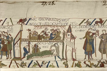 Le roi Édouard le Confesseur sur son lit de mort, Tapisserie de Bayeux
