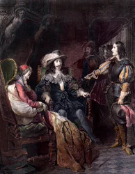 LOUIS XIII, roi de France avec Henri Coiffier de Ruze d