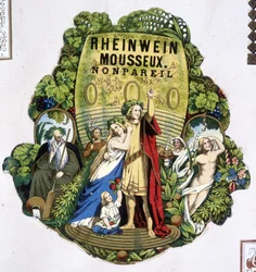 Étiquette de “Rheinwein sparkling - Monpareil”, 19ème siècle