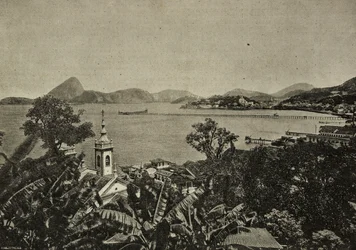Plage de Lapa, Rio de Janeiro, Brésil, gravure d