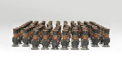 Grand groupe de soldats de jouet ou marqueurs de carte de campagne en forme d