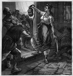 Le pirate du Tonkin - illustration pour le roman de Pierre Mael (Charles Causse et Charles Vincent) gravure dans "journal des voyages" 1884