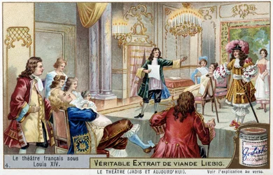 Le théâtre français sous Louis XIV (1638-1715) - Chromolithographie Liebig