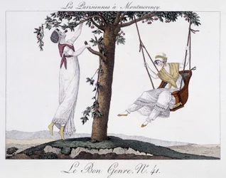 Les Parisiennes à Montmorency (balançoire) - dans "Le Bon Genre"