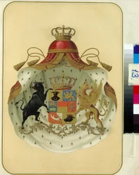 Armoiries de la Grande Loge maçonnique de Suède-Norvège. Bibliothèque d