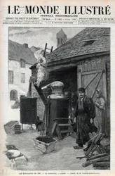 Les bouilleurs de cru - la distillation à domicile à Paris en 1895 - gravure dans « Le Monde Illustré » n°1993 de 1895
