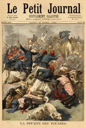 Lieutenant-colonel Joseph Joffre (1852-1931), commandant des forces françaises au Soudan (Soudan français, actuel Mali), a soumis le 23 mars 1894, les tribus touareg "Tengereguif" entre les lacs de Goro et Fati - Lieutenant-colonel Joseph Joffre