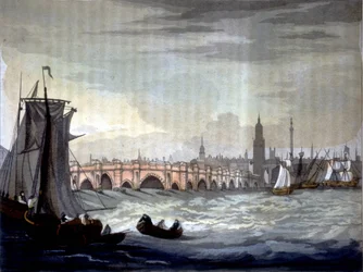 Pont de Londres et cathédrale de Southwark, Angleterre.