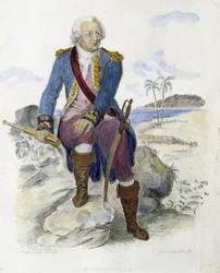 Louis Antoine, Comte de Bougainville (1729-1811), navigateur français. - dans « Le Plutarque Français » par Mennechet