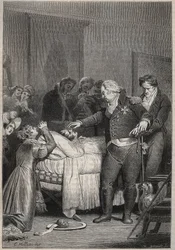 Louis XVIII au chevet du duc de Berry - Les derniers moments du duc de Berry le 13 février 1820 (1778-1820) à l