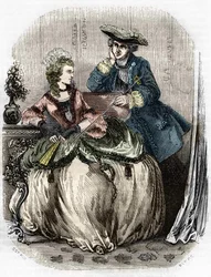 Louis XV et Madame de Pompadour, Jeanne Antoinette Poisson (1721-1764) (Marquise de Pompadour) - dans Histoire de France par L.-P. Anquetil