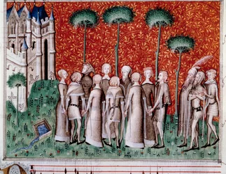 Machaut trouvant sa dame. Miniature d