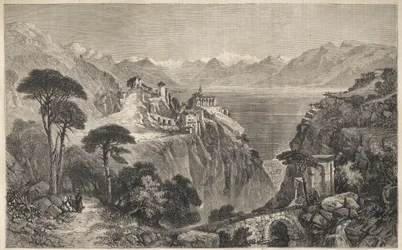 Madonna del Sasso, Suisse - Le Couvent de Notre-Dame du Sasso - près de Locarno sur le lac Majeur - Canton du Tessin en Suisse - 1861