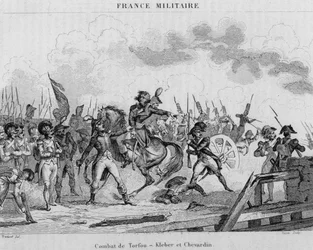 Troupes de Mayence dirigées par le général Kléber et le colonel Shevardin lors de la bataille de Torfou en Vendée