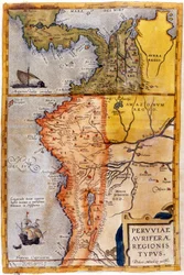 Carte de la Colombie et du Pérou. 1590.
