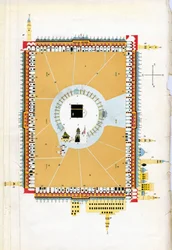 Carte de La Mecque - 19ème siècle
