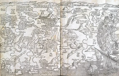 Carte de Palestine - dans « Les Saintes Pérégrinations » par Bernard de Breydenbach