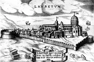 Carte de la ville de Loreto (Laurentum), gravure du 16ème siècle