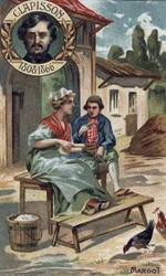 Margot opéra comique de 1857 par Antoine Louis Clapisson (1808-1866). Chromo de la fin du 19ème siècle