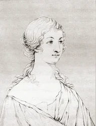 Marie-Madeleine Pioche de La Vergne, comtesse de La Fayette, vers 1634 – 1693, tiré de The Historic Gallery of Portraits and Paintings, publié en 1808.