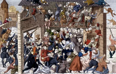 Massacre de Wassy (Vassy) le 1er mars 1562 sous François Ier de Lorraine, 2e duc de Guise (1519-1563).