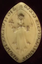Matrice du sceau du chapitre de Tournai. Utilisé depuis le XIIe siècle. Avec l