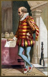 Maximilien de Béthune, Baron de Rosny, Duc de Sully (1560 - 1641). Chromolithographie du 19e siècle.