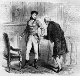 Rencontre entre le compositeur italien Niccolo Vito Piccinni (1728-1800) et le premier Consul Bonaparte (Napoléon 1er)