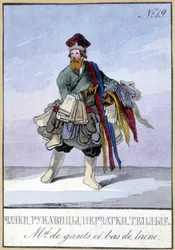 Marchand de gants et de bas de laine au XIXe siècle