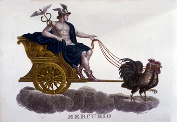 Mercure. Gravure du 19ème siècle.
