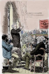 Mikhail Aleksandrovich Bakunin (1814-1876), anarchiste russe au Congrès de Bâle en Suisse en septembre 1869