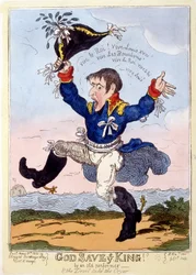 Napoléon 1er chantant « Vive le roi » pour l