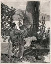 Napoléon Bonaparte (1769-1821) a écrit le mot « Battaglia » sur le tronc d