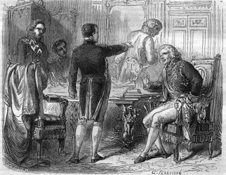 Napoléon Ier avec Jean Étienne Marie Portalis en 1811. Juriste et homme politique français (1746 à 1807).