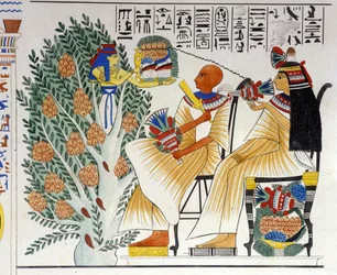 Nephtys, déesse égyptienne, surgit de l