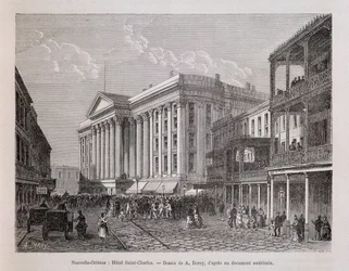 Nouvelle-Orléans : Hôtel Saint-Charles - dans "Le Tour du Monde", 2ème semestre 1876