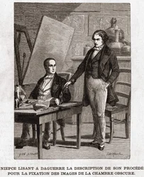 Niepce lisant à Louis Daguerre la description de l