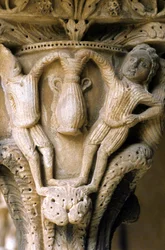 Art normand à Monreale (Sicile) : chapiteaux du Cloître des Bénédictins