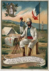 Officier de la Mission Marchand. Chromolithographie du 19ème siècle