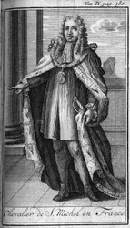 Chevalier de Saint Michel en France au XVe siècle. Dans "Histoire des ordres militaires ou chevaliers, des milices séculières et régulières des deux sexes, qui ont été établies jusqu