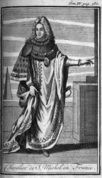 Ordres de Chevalerie. Chevalier de Saint Michel en France au 15ème siècle. Dans "Histoire des ordres militaires ou chevaliers, des milices séculières et régulières des deux sexes, qui ont été établies jusqu