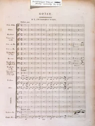 Page de partition musicale de Moïse en Égypte par Gioacchino Rossini