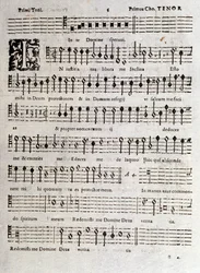 Page de partition musicale des Psaumes (op 16)
