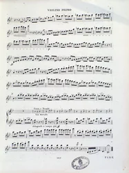 Page de partition musicale du premier violon de l