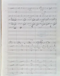 Page de la partition musicale de Waverley opus 1, ouverture par Hector Berlioz