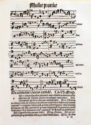 Page sur la théorie musicale de Margarita philosophica