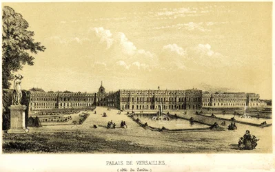 Palais de Versailles, vue du jardin en 1857